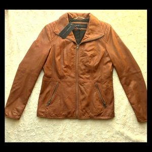 MARC NEW YORK   Women’s cognac leather jacket